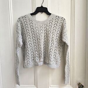 Hollister Eyelet Twist Back Sweater